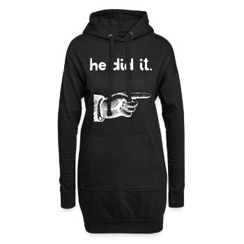 C’est drôle qu’il l’ait fait pointer du doigt correspondant frère Sist - Sweat-shirt à capuche long Femme - noir - Devant