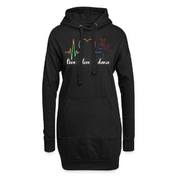 Ballet Danseuse Danse Ballerine - Sweat-shirt à capuche long Femme - noir - Devant