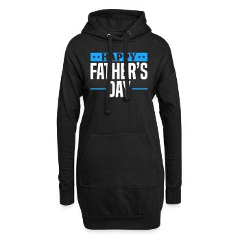 Papa de la fête des pères - Bonne fête des pères - Sweat-shirt à capuche long Femme - noir - Devant