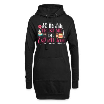 Cute Licensed Esthetician Skincare - Hoodie-Kleid - Schwarz - Vorne