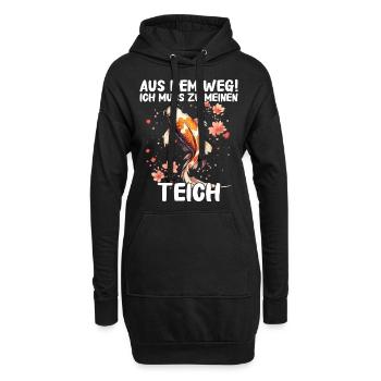 Koi Fisch Japanische Karpfen Teich Fisch Kois - Hoodie-Kleid - Schwarz - Vorne