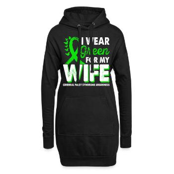 Portez du vert pour le Mois de la sensibilisation pour - Sweat-shirt à capuche long Femme - noir - Devant