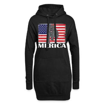 Cane Corso Merica - Sweat-shirt à capuche long Femme - noir - Devant