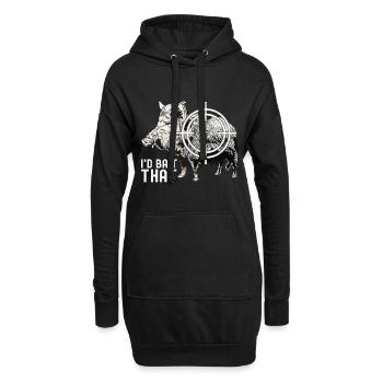 Chasseurs Chasse au sanglier - Sweat-shirt à capuche long Femme - noir - Devant