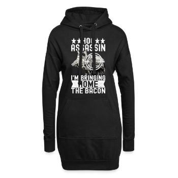 Chasseurs Chasse au sanglier - Sweat-shirt à capuche long Femme - noir - Devant