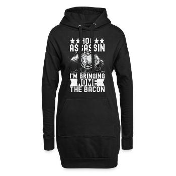 Chasseurs Chasse au sanglier - Sweat-shirt à capuche long Femme - noir - Devant