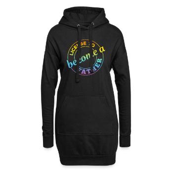 Drôle de fête des pères - Licence pour devenir père - Sweat-shirt à capuche long Femme - noir - Devant