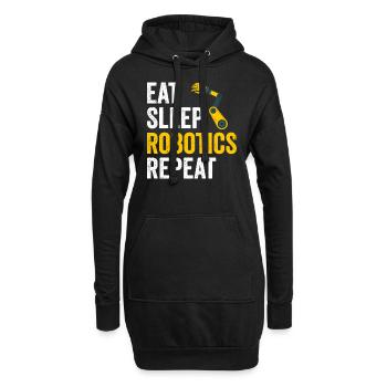 Eat Sleep Robotics Lover Robot Engineer - Hoodie Dress - black - Front