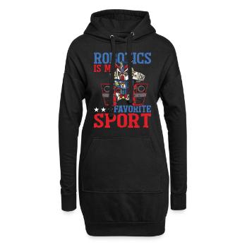 Amateur de robotique ingénieur robot sportif préféré - Sweat-shirt à capuche long Femme - noir - Devant
