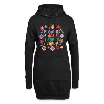 Florist Flowers Make People Happy Bouquet Florists - Hoodie-Kleid - Schwarz - Vorne