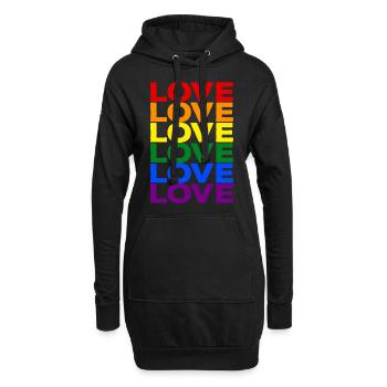 Pride LGBT Gay Love Rainbow LGBTQ CSD Gift - Hoodie Dress - black - Front