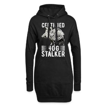 Chasseurs Chasse au sanglier - Sweat-shirt à capuche long Femme - noir - Devant