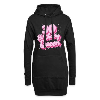 Birthday Queen 30 - Hoodie Dress - black - Front