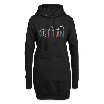 La diététiste professionnelle aime les diététistes nutritionnistes - Sweat-shirt à capuche long Femme - noir - Devant