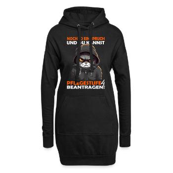 Noch so ein Spruch - guten Morgen - Bürohumor - Hoodie-Kleid - Schwarz - Vorne