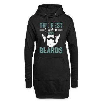 Daddy Fathers Day - The Best Daddy Have Beards - Hoodie-Kleid - Schwarz - Vorne