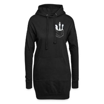 Chess Chess Player Chess Figure - Hoodie Dress - black - Front