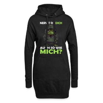 Guten Morgen - sarkastischer ironischer Bürohumor - Hoodie-Kleid - Schwarz - Vorne