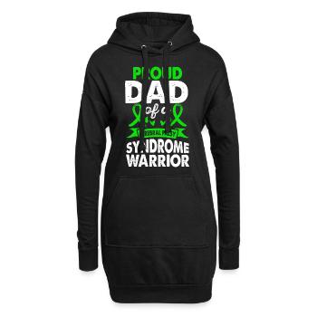 Père du syndrome de paralysie cérébrale Warrior - Sweat-shirt à capuche long Femme - noir - Devant