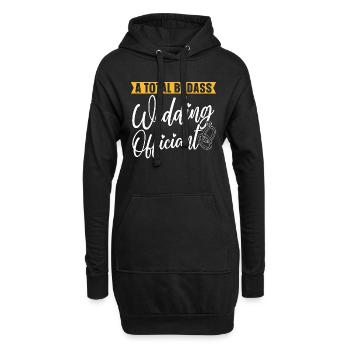 Officiant Un Mariage Total Badass Ordonné Pasteur - Sweat-shirt à capuche long Femme - noir - Devant