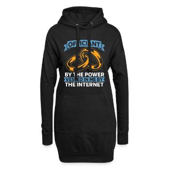 Officiant By The Power Vested In Wedding Minister - Hoodie Dress - black - Front