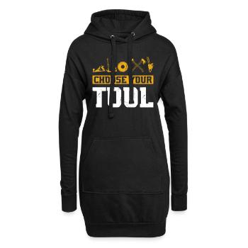 Choose Your Tool - Woodworkers Equipment & Joinery - Hoodie-Kleid - Schwarz - Vorne