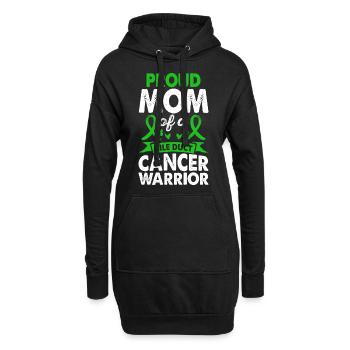 Mère De La Conscience Guerrière Du Cancer Des Voies Biliaires - Sweat-shirt à capuche long Femme - noir - Devant