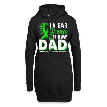 Portez du vert pour le Mois de la sensibilisation pour - Sweat-shirt à capuche long Femme - noir - Devant