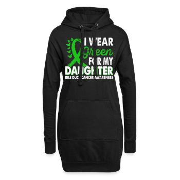 Tragen Sie Grün Für Den Monat Des Bewusstseins Für - Hoodie-Kleid - Schwarz - Vorne