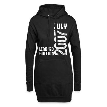 Geschenk Juli 2007. Geburtstag Juli 2007. - Hoodie-Kleid - Schwarz - Vorne