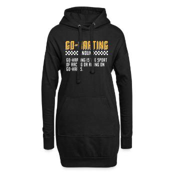 Kart Racing Go-Karting Noun Racetrack Kart Racer - Sweat-shirt à capuche long Femme - noir - Devant