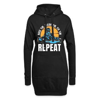 Kart Racing Race 'Em Break 'Em Karting Kart Racer - Hoodie-Kleid - Schwarz - Vorne