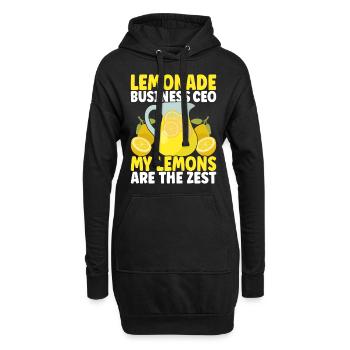 Limonade Limonadenstand - Hoodie-Kleid - Schwarz - Vorne