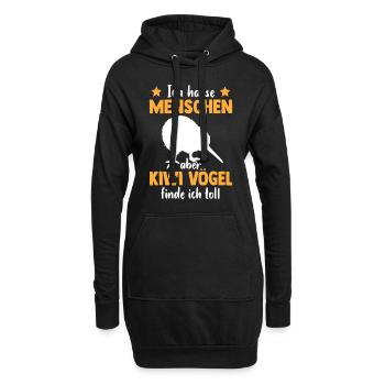 Kiwi Vogel finde ich toll Neuseeländischer Kiwi - Hoodie-Kleid - Schwarz - Vorne