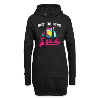 Housekeeping Squad - Hoodie-Kleid - Schwarz - Vorne