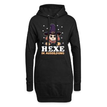 Hexe In Ausbildung - Hoodie-Kleid - Schwarz - Vorne