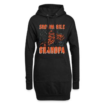 Snowmobile Grandpa Motorsport Snowmobile Racing - Hoodie-Kleid - Schwarz - Vorne