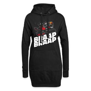 Course de motoneige Braap Braap Sports d’hiver Neige - Sweat-shirt à capuche long Femme - noir - Devant