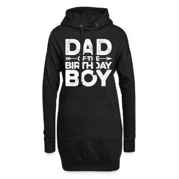 Dad Of The Birthday Boy - Hoodie-Kleid - Schwarz - Vorne
