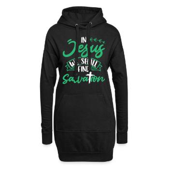 In Jesus Werden Wir Rettung Finden Bibelvers - Hoodie-Kleid - Schwarz - Vorne