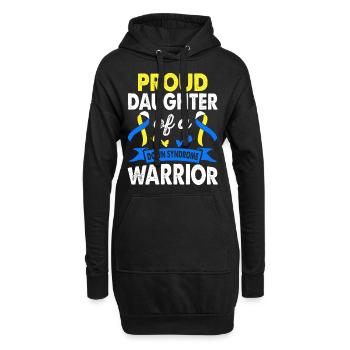 Tochter Des Down-syndrom-kriegers Bewusstsein - Hoodie-Kleid - Schwarz - Vorne