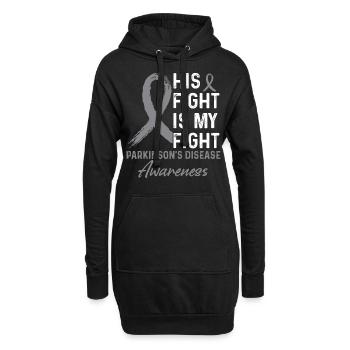 Parkinson Awareness Monat - Hoodie-Kleid - Schwarz - Vorne