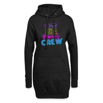 Ibiza Party Crew - Hoodie-Kleid - Schwarz - Vorne