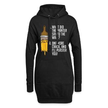 Peintre Qu’est-ce que le peintre a dit à la peinture - Sweat-shirt à capuche long Femme - noir - Devant