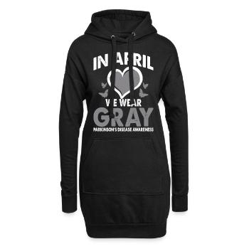In April we carry the grey month of the - Hoodie Dress - black - Front