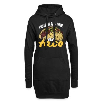 Taco Somberero Mexikanisch Mexiko Latino - Hoodie-Kleid - Schwarz - Vorne