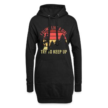 Je grimpe comme une fille Équipement d’escalade Enfants Femmes - Sweat-shirt à capuche long Femme - noir - Devant
