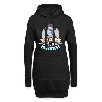 Gestion de projet Les larmes de mon gestionnaire d’employés - Sweat-shirt à capuche long Femme - noir - Devant