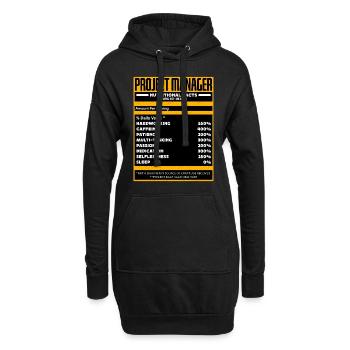 Le gestionnaire de projet Nutrition Facts Loves Management - Sweat-shirt à capuche long Femme - noir - Devant