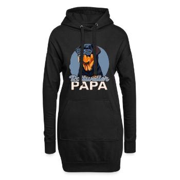 Rottweiler Papa - Sweat-shirt à capuche long Femme - noir - Devant